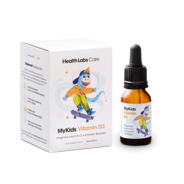 MyKids Vitamin D3 wegańska witamina D w kropelkach dla dzieci suplement diety 9.7ml Online