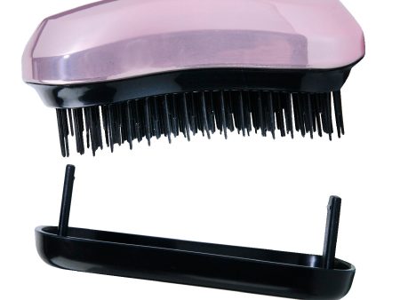 Brush & Go kompaktowa szczotka do włosów z nakładką Metaliczny Róż For Discount