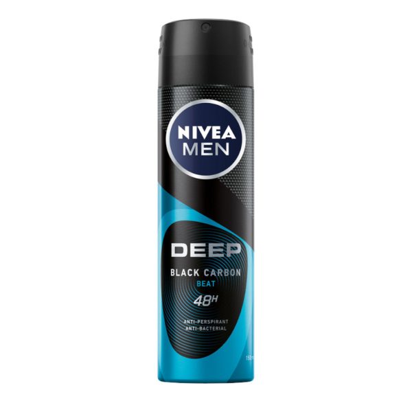 Men Deep Black Carbon Beat antyperspirant spray z aktywnym węglem 150ml Supply