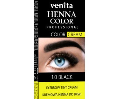 Professional Henna Color Cream henna do brwi w kremie 1.0 Black 30g on Sale