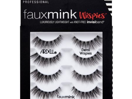 Faux Mink Demi Wispies 4 pary sztucznych rzęs na pasku Black Hot on Sale