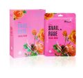 Snail Rose Facial Mask maska w płachcie z ekstraktem ze śluzu ślimaka i ekstraktem z róży japońskiej dla cery dojrzałej i trądzikowej 8+2szt 38g Fashion