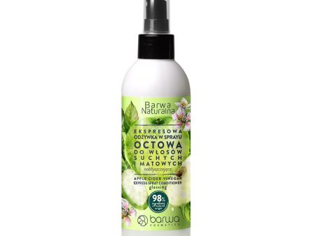 Naturalna ekspresowa odżywka octowa nabłyszczająca w sprayu do włosów suchych i matowych 200ml For Discount