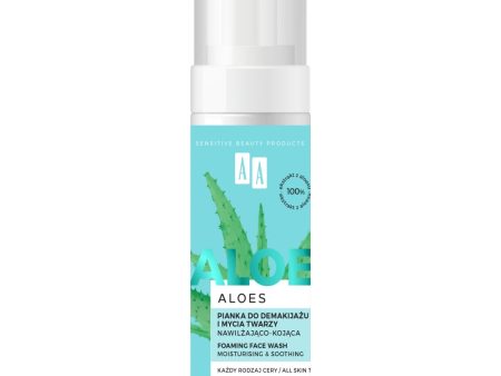 Aloes 100% aloe vera extract pianka do demakijażu i mycia twarzy nawilżająco-kojąca 150ml Cheap