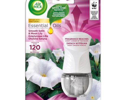 Essential Oils elektryczny odświeżacz powietrza i wkład Księżycowa Lilia Otulona Satyną 19ml Cheap