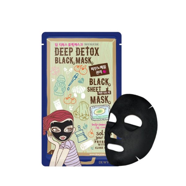 Deep Detox Black Sheet Mask głęboko detoksykująca maska w płachcie z pyłem wulkanicznym 30g on Sale