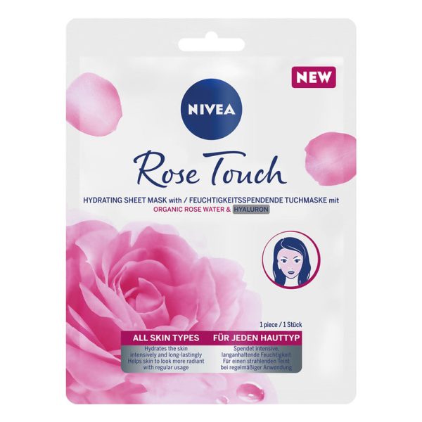 Rose Touch intensywnie nawilżająca maska z organiczną wodą różaną i kwasem hialuronowym Online