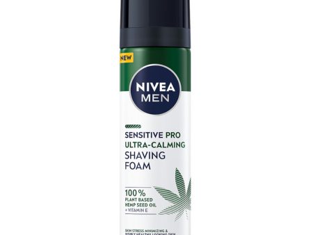 Men Sensitive Pro Ultra-Calming Shaving Foam pianka do golenia z olejem z nasion konopnych 200ml For Discount