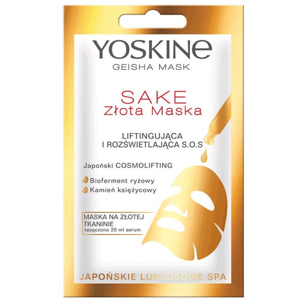 Geisha Mask Sake maska na złotej tkaninie liftingująca i rozświetlająca S.O.S 20ml on Sale