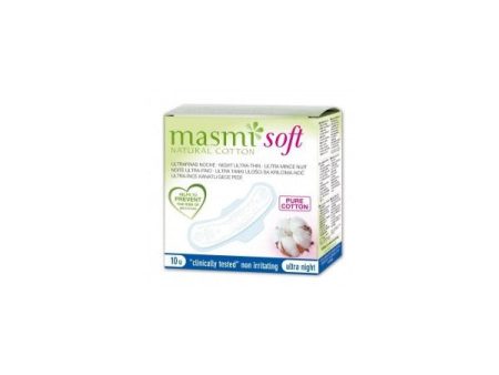 Soft Night Ultra-Thin Pads ultracienkie podpaski na noc ze skrzydełkami z bawełny organicznej 10 sztuk Supply