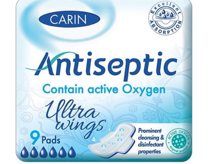 Antiseptic Ultra Wings ultracienkie podpaski ze skrzydełkami 9szt Online Hot Sale